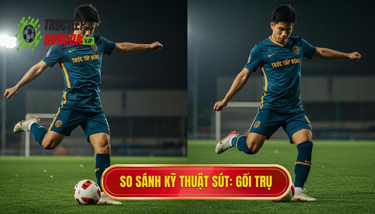 So Sánh Kỹ Thuật Sút Bóng_ Đầu Gối Trụ Đúng và Sai