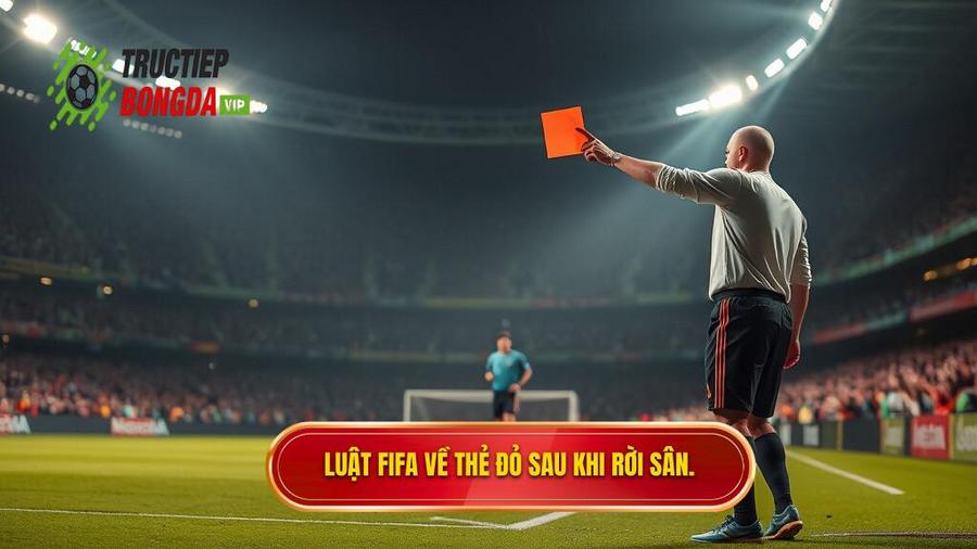 1. Luật FIFA về thẻ đỏ sau khi rời sân.