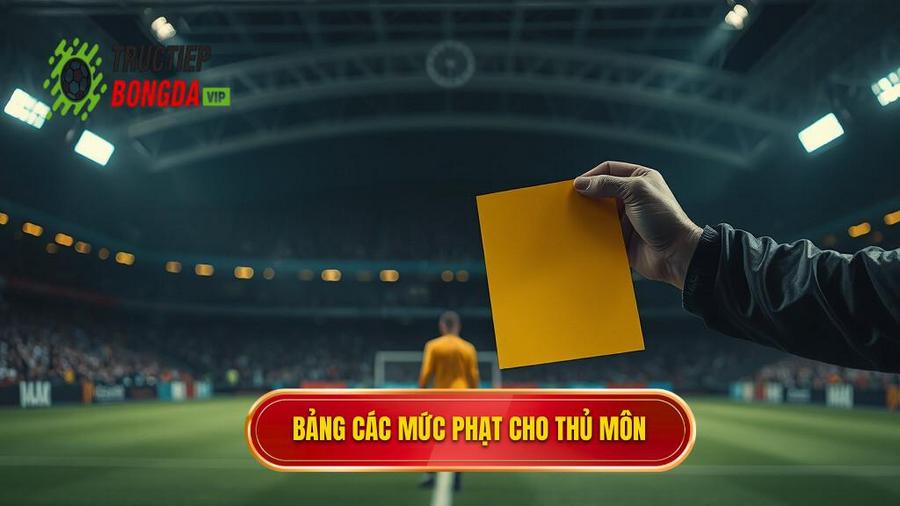 3. Bảng các mức phạt cho thủ môn