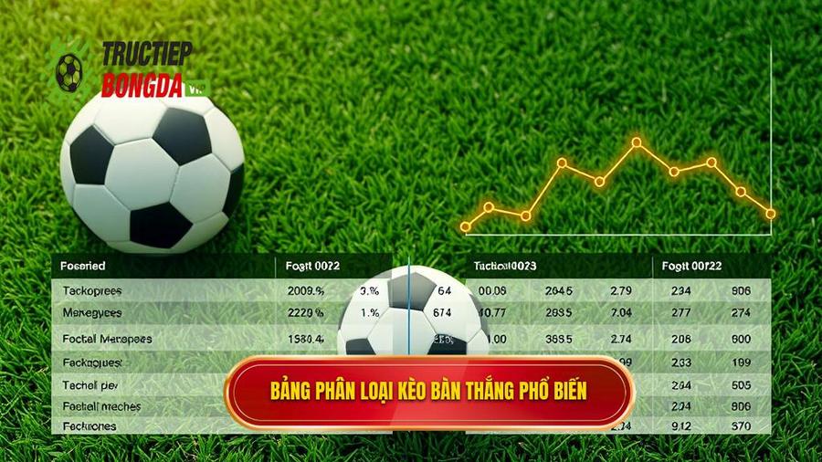 3. Bảng phân loại các dòng kèo bàn thắng phổ biến
